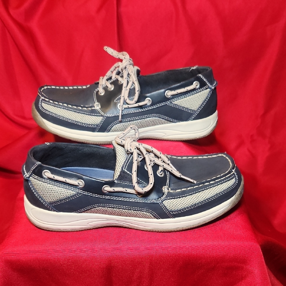 Croft & Barrow Men's Size 8 Navy Blue Boat Shoes Loafers